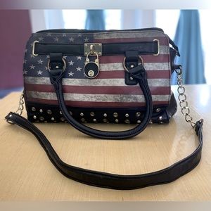 Stars and Stripes Leather Shoulder Bag